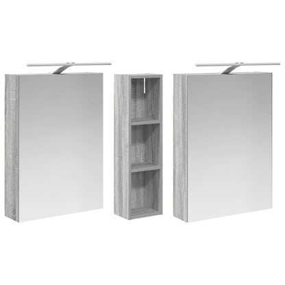 Set di Armadi da Bagno con lo scaffale 3 pcs 120 x 14,5 x 70 cm | homemem39