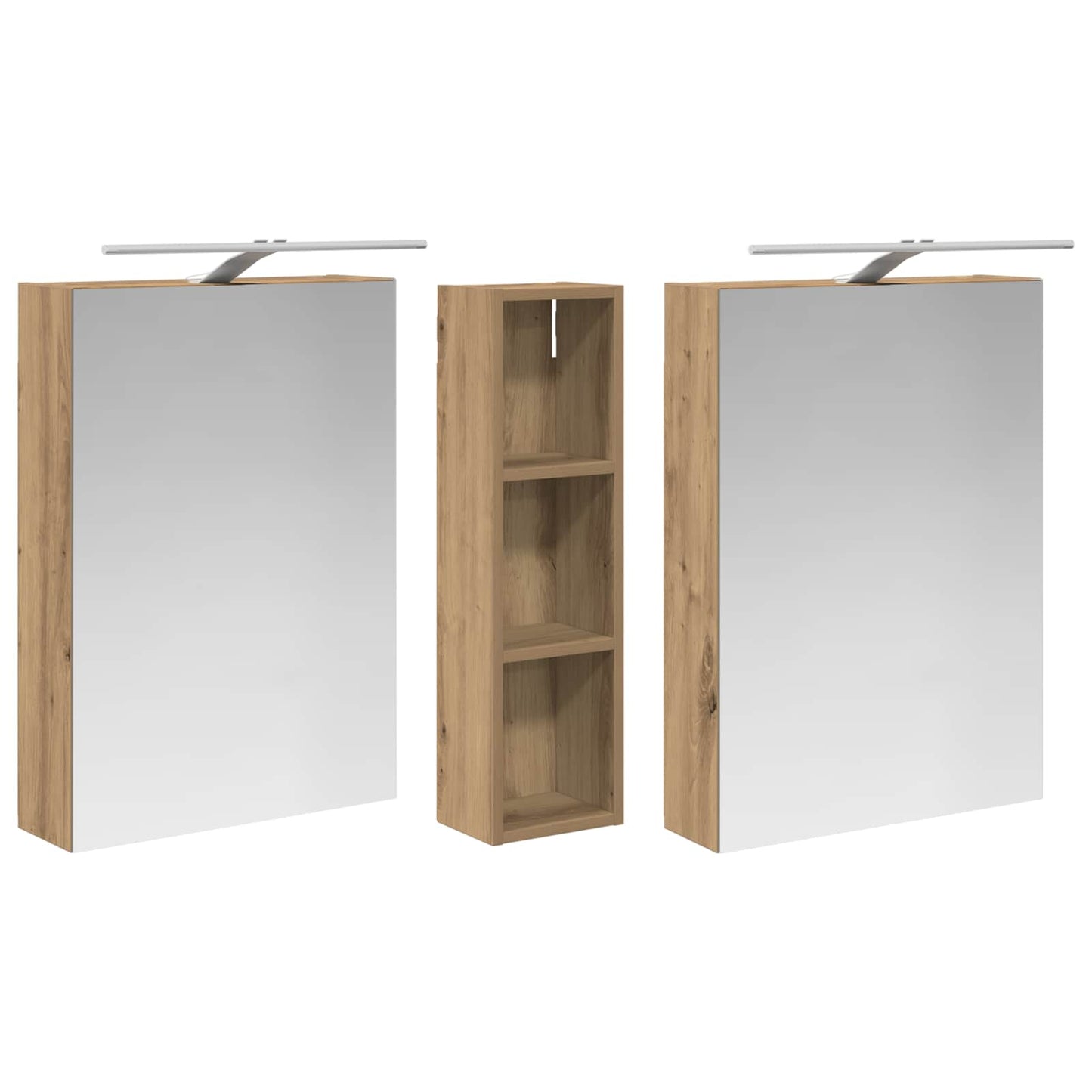 Set di Armadi da Bagno con lo scaffale 3 pcs 120 x 14,5 x 70 cm