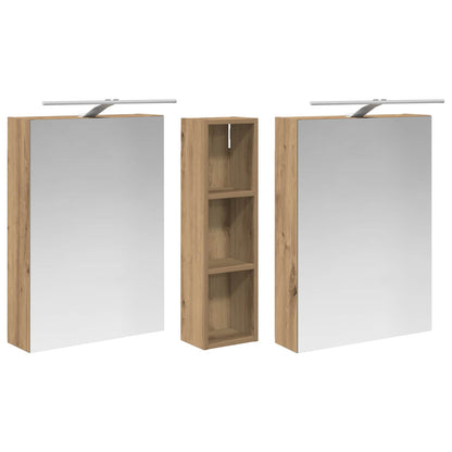 Set di Armadi da Bagno con lo scaffale 3 pcs 120 x 14,5 x 70 cm