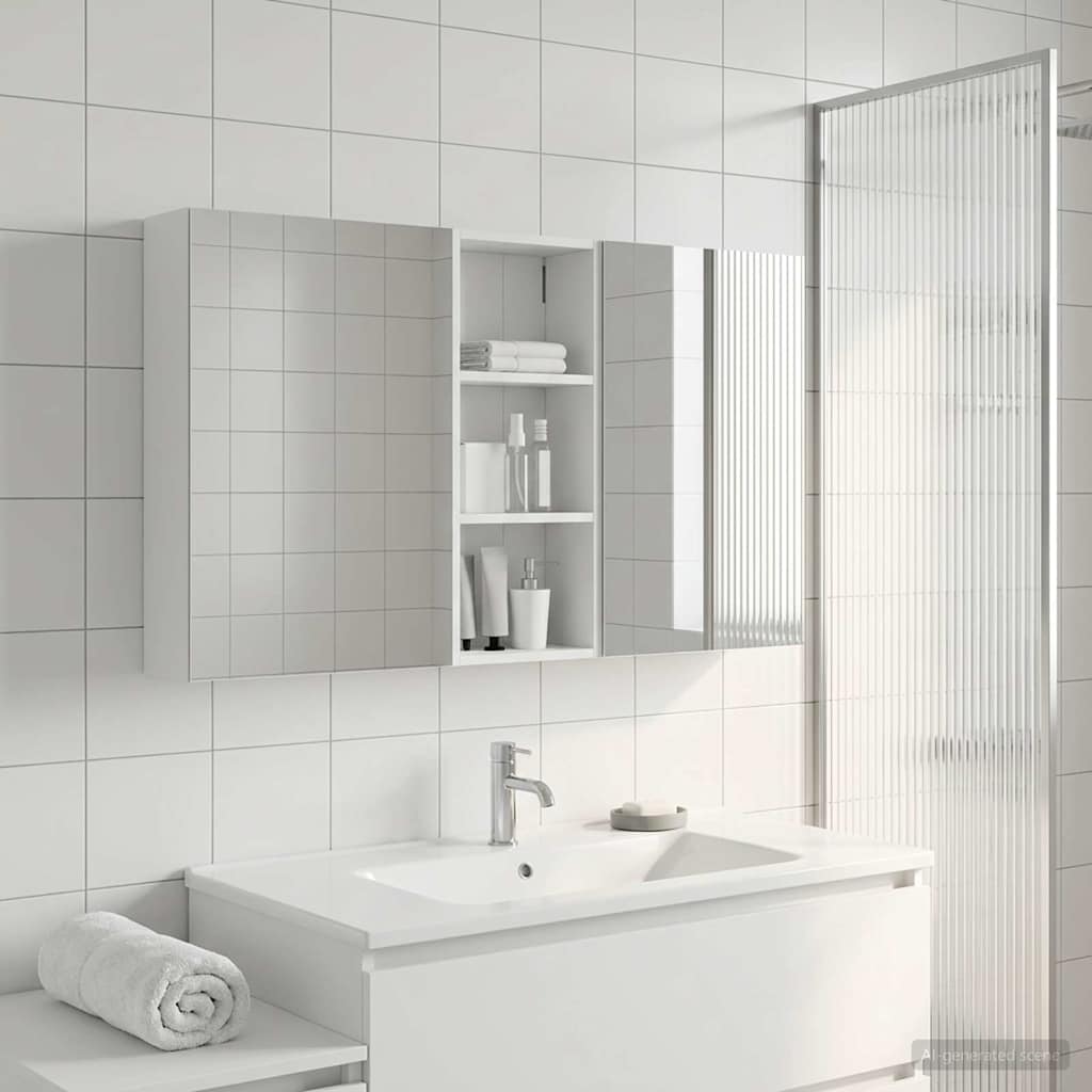 Set di Armadi da Bagno con lo scaffale 3 pcs 130 x 14,5 x 70 cm | homemem39