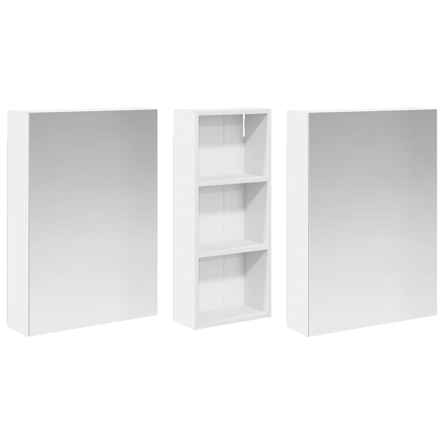 Set di Armadi da Bagno con lo scaffale 3 pcs 130 x 14,5 x 70 cm | homemem39