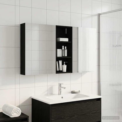 Set di Armadi da Bagno con lo scaffale 3 pcs 130 x 14,5 x 70 cm | homemem39