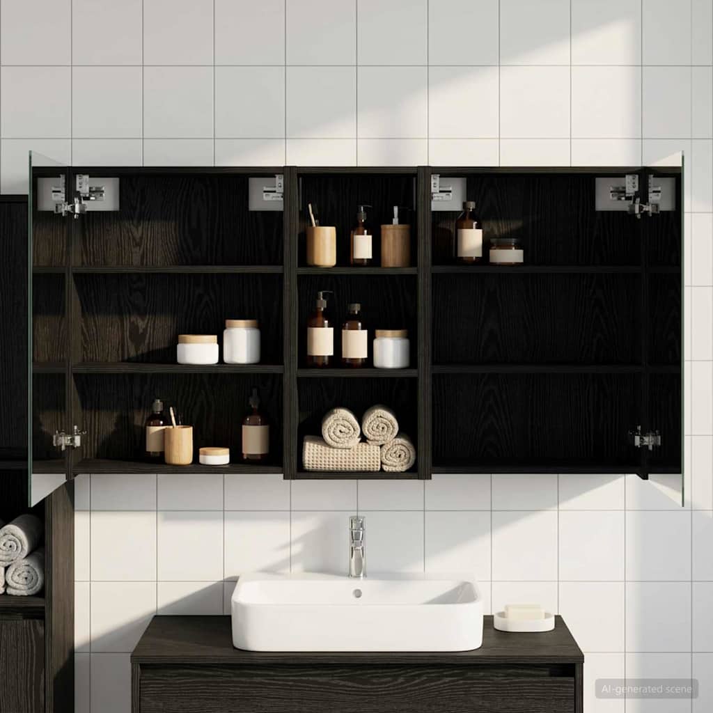 Set di Armadi da Bagno con lo scaffale 3 pcs 130 x 14,5 x 70 cm | homemem39