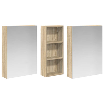 Set di Armadi da Bagno con lo scaffale 3 pcs 130 x 14,5 x 70 cm | homemem39
