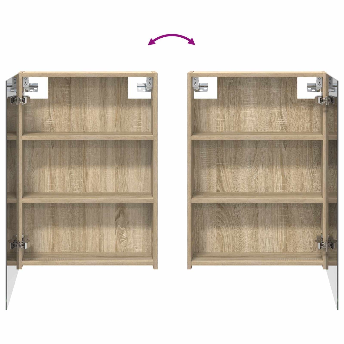 Set di Armadi da Bagno con lo scaffale 3 pcs 130 x 14,5 x 70 cm