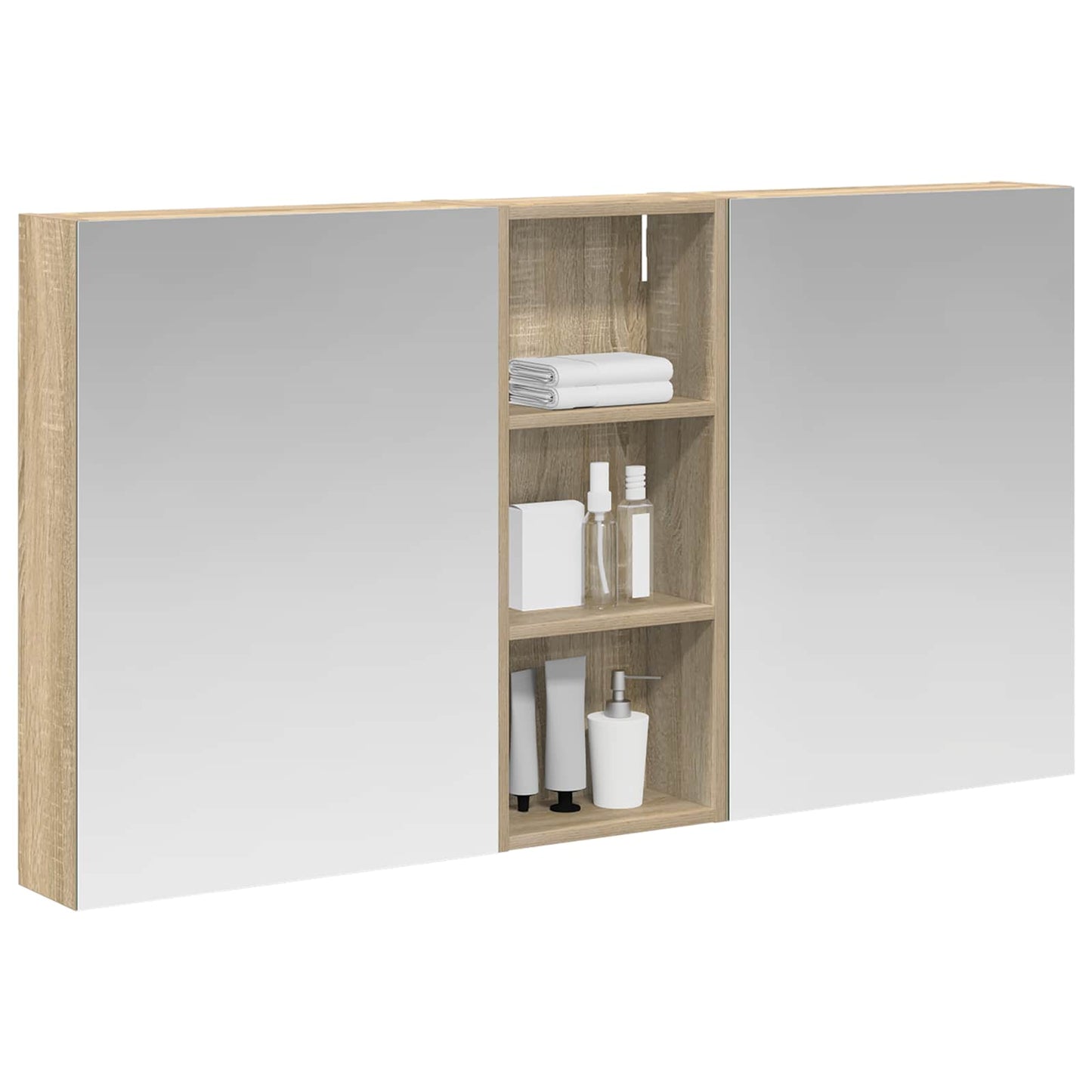 Set di Armadi da Bagno con lo scaffale 3 pcs 130 x 14,5 x 70 cm