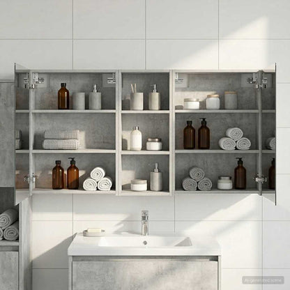 Set di Armadi da Bagno con lo scaffale 3 pcs 130 x 14,5 x 70 cm | homemem39