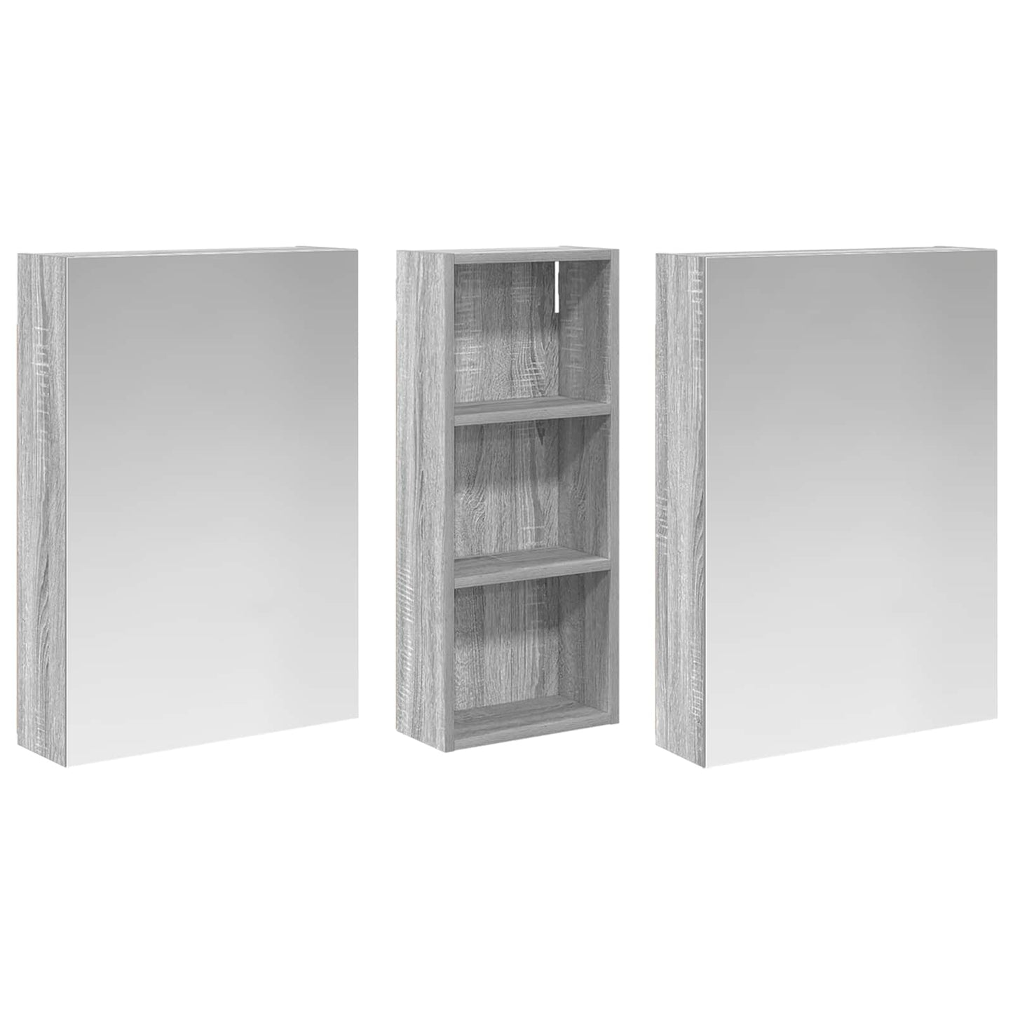 Set di Armadi da Bagno con lo scaffale 3 pcs 130 x 14,5 x 70 cm | homemem39