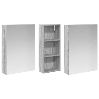 Set di Armadi da Bagno con lo scaffale 3 pcs 130 x 14,5 x 70 cm