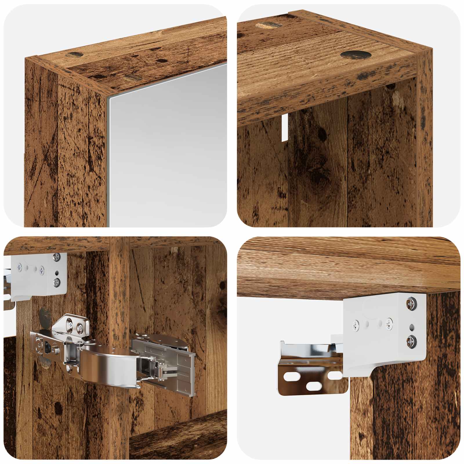 Set di Armadi da Bagno con lo scaffale 3 pcs 130 x 14,5 x 70 cm | homemem39