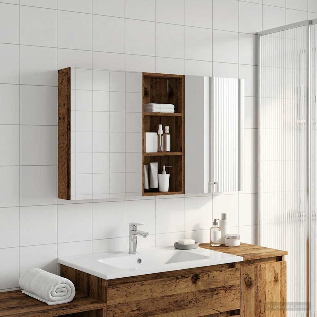 Set di Armadi da Bagno con lo scaffale 3 pcs 130 x 14,5 x 70 cm | homemem39