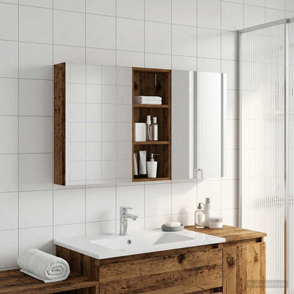Set di Armadi da Bagno con lo scaffale 3 pcs 130 x 14,5 x 70 cm | homemem39