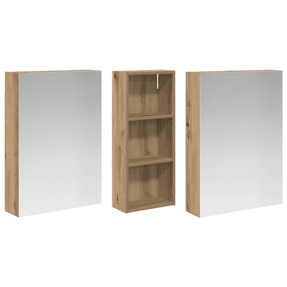 Set di Armadi da Bagno con lo scaffale 3 pcs 130 x 14,5 x 70 cm