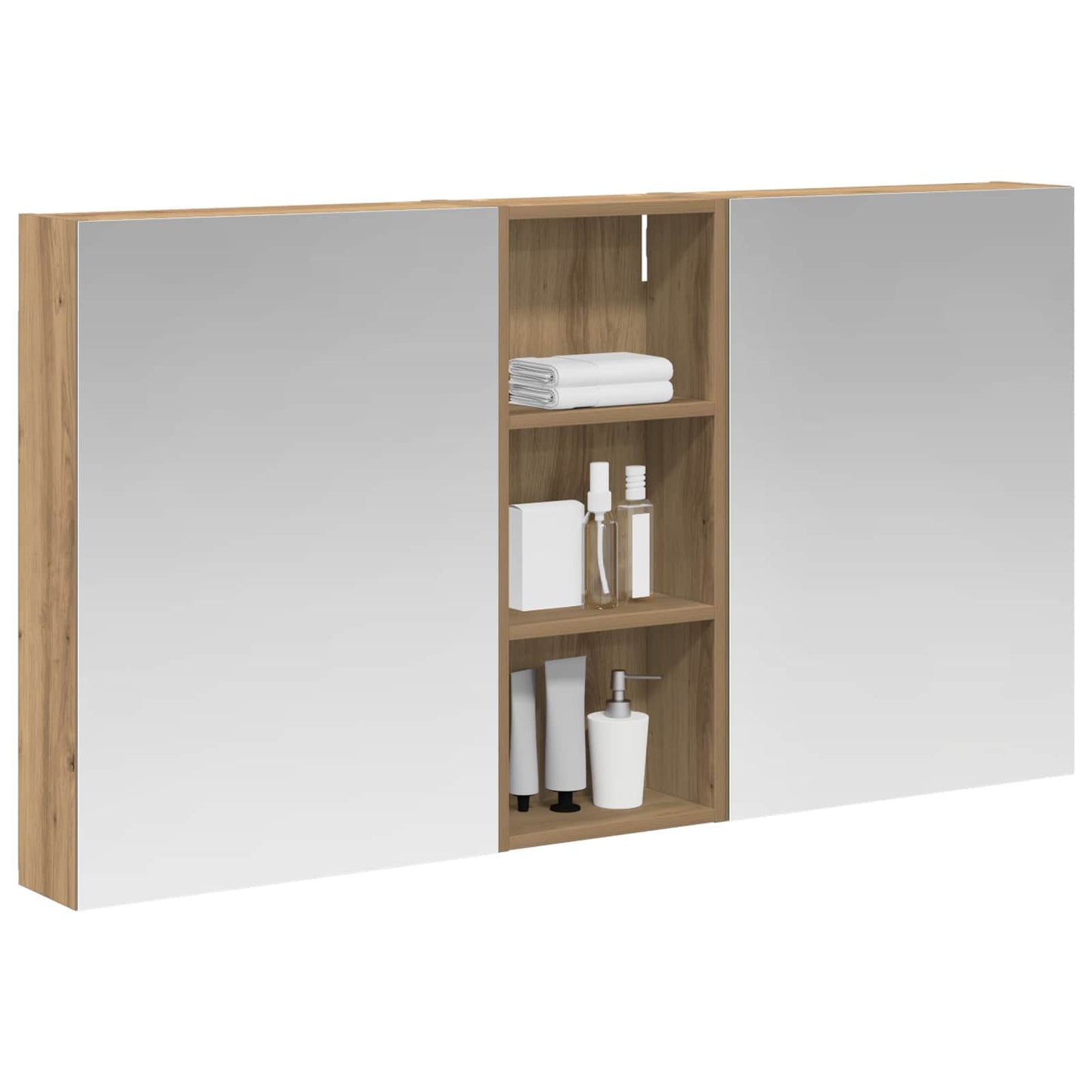 Set di Armadi da Bagno con lo scaffale 3 pcs 130 x 14,5 x 70 cm