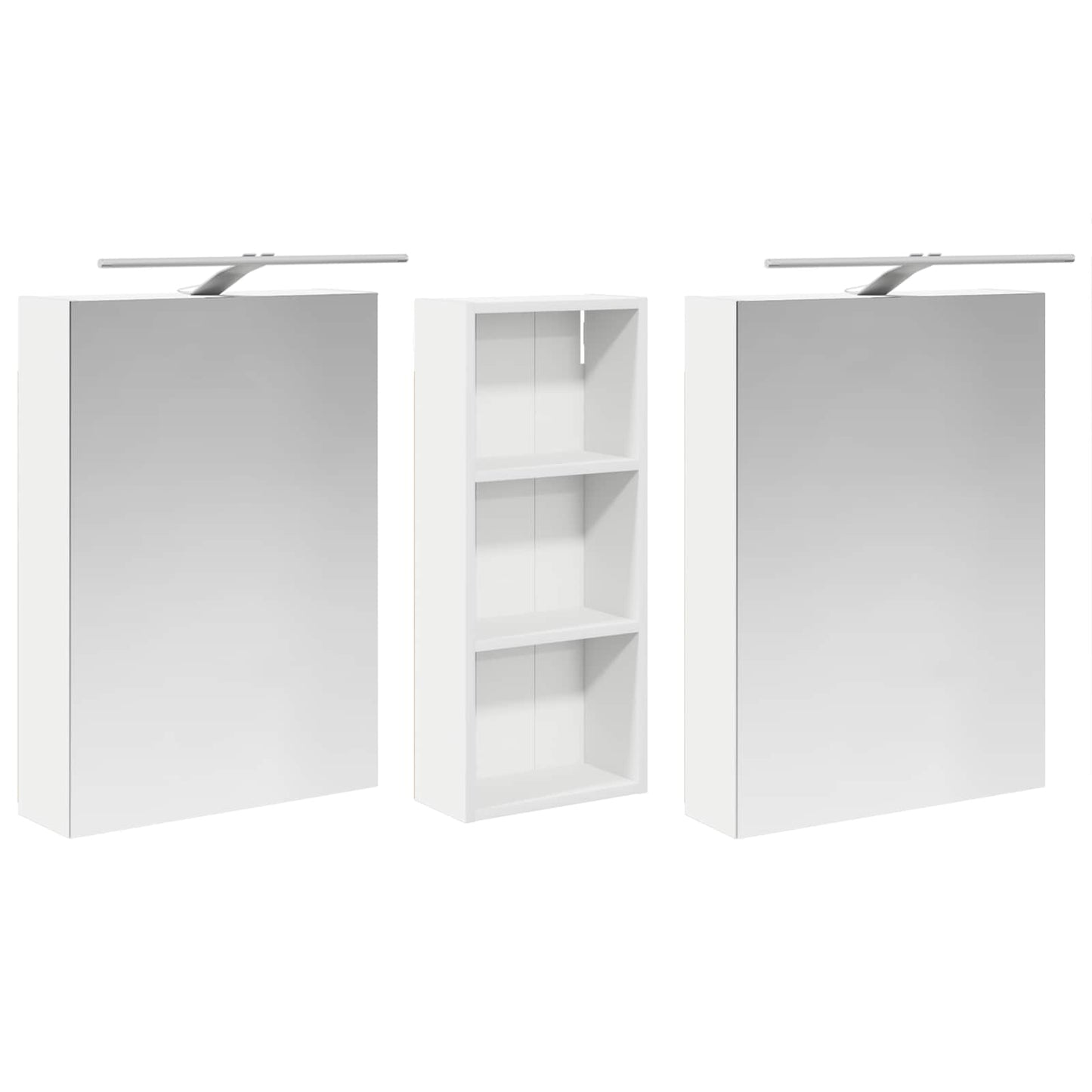 Set di Armadi da Bagno con lo scaffale 3 pcs 130 x 14,5 x 70 cm | homemem39