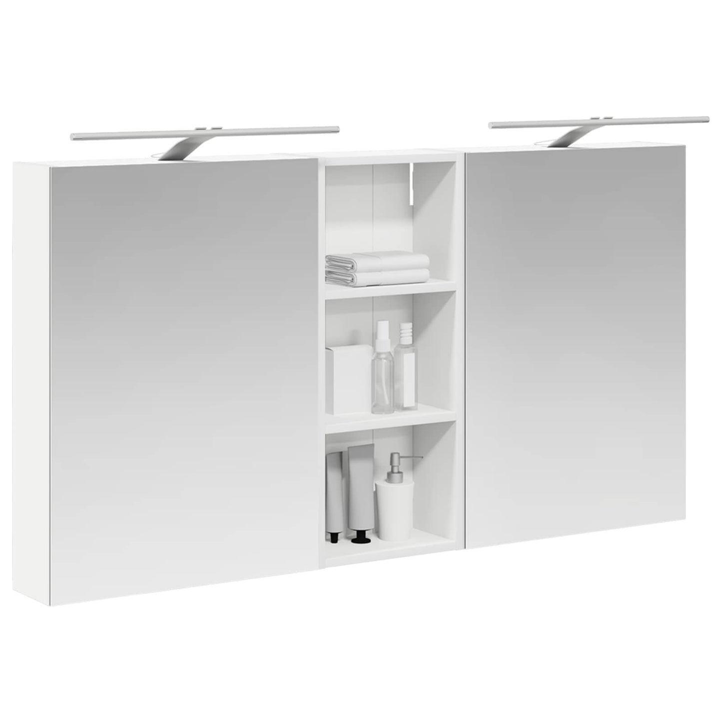 Set di Armadi da Bagno con lo scaffale 3 pcs 130 x 14,5 x 70 cm