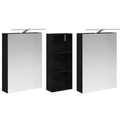 Set di Armadi da Bagno con lo scaffale 3 pcs 130 x 14,5 x 70 cm | homemem39
