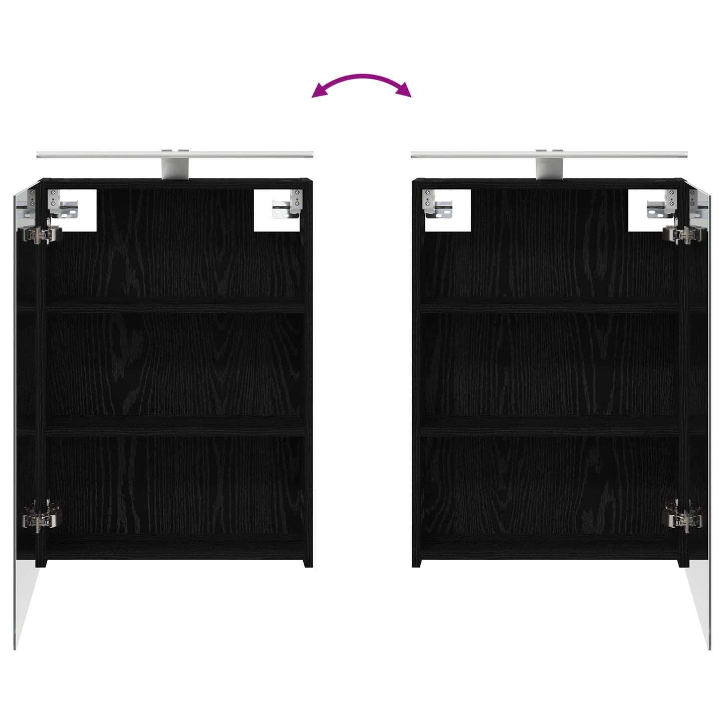 Set di Armadi da Bagno con lo scaffale 3 pcs 130 x 14,5 x 70 cm