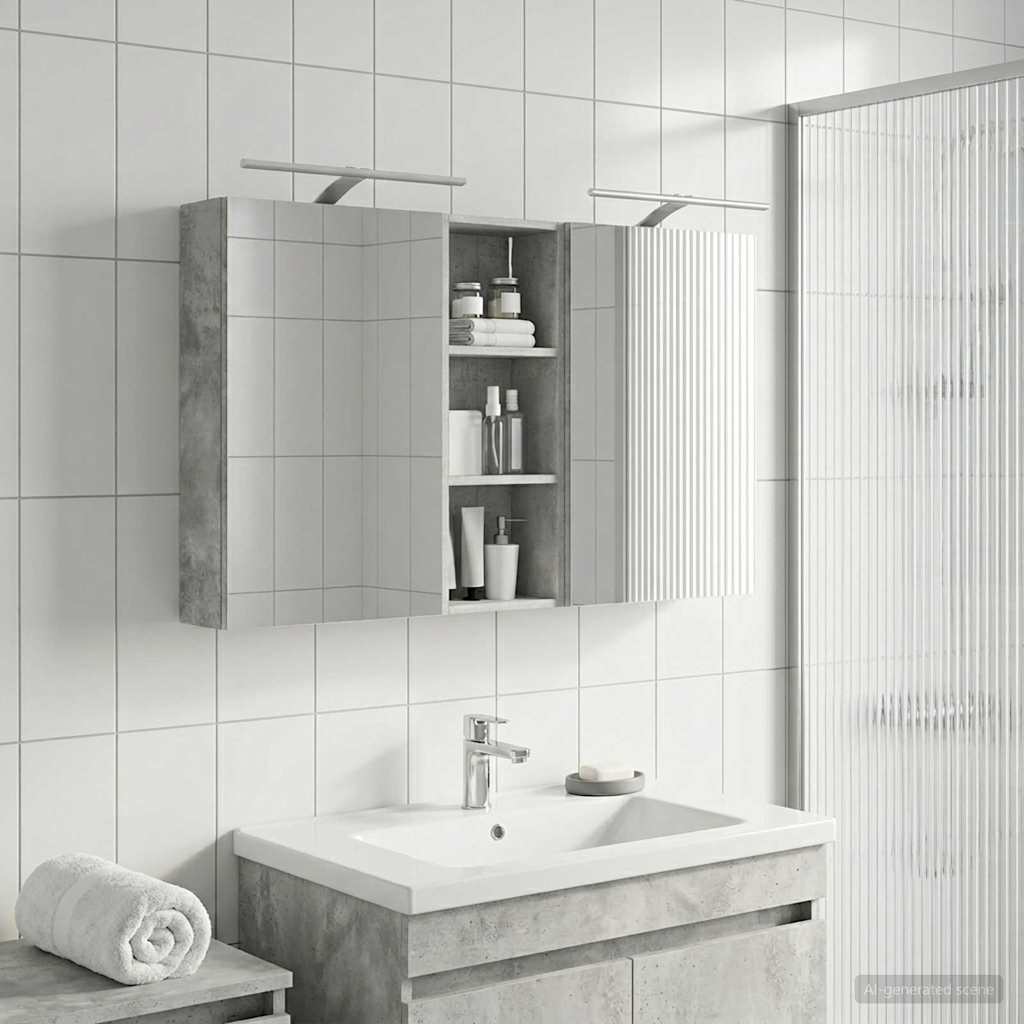 Set di Armadi da Bagno con lo scaffale 3 pcs 130 x 14,5 x 70 cm | homemem39