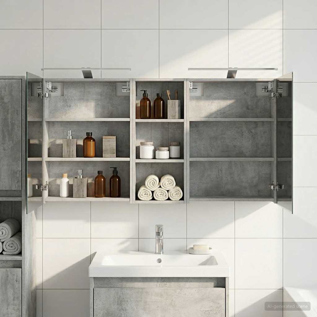 Set di Armadi da Bagno con lo scaffale 3 pcs 130 x 14,5 x 70 cm | homemem39