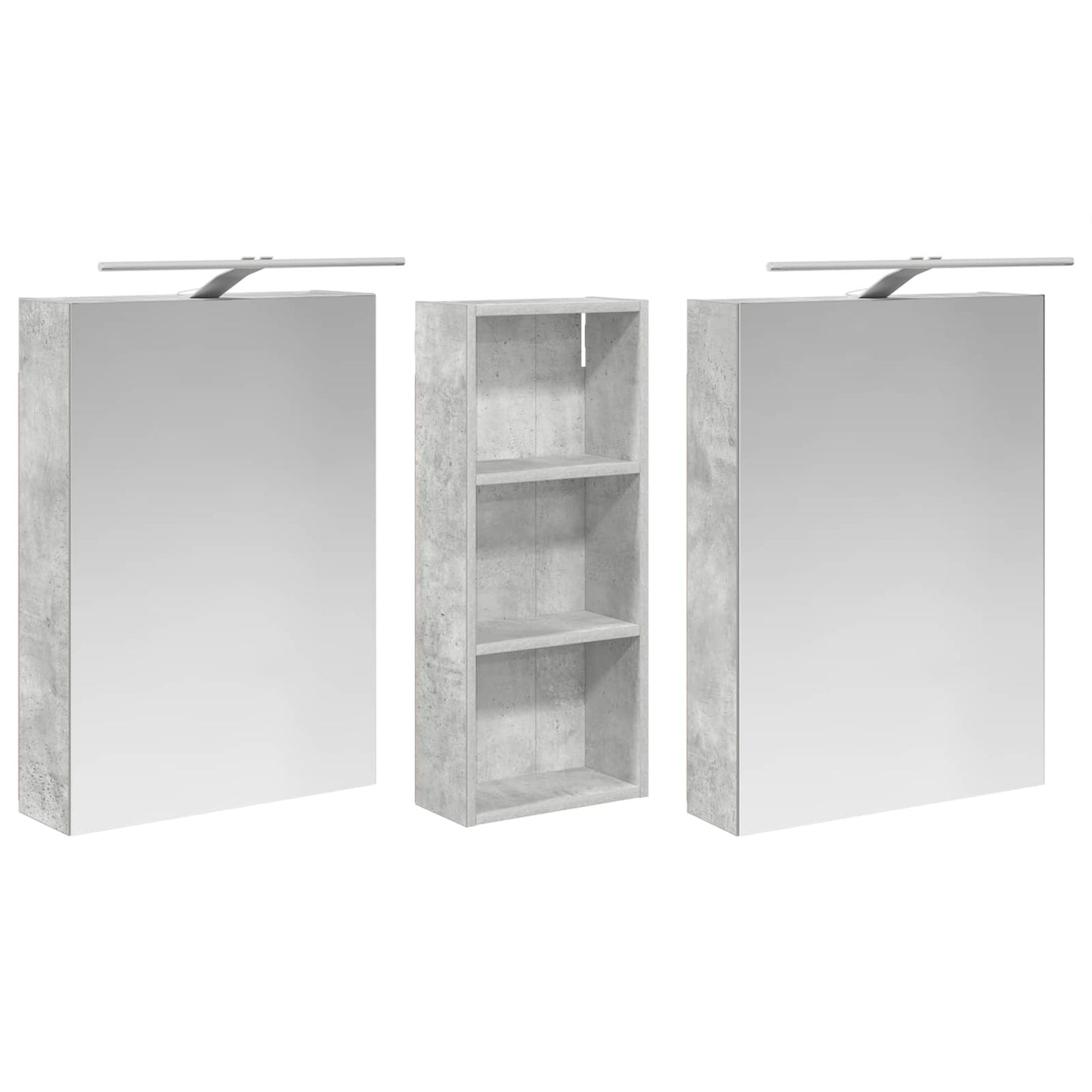 Set di Armadi da Bagno con lo scaffale 3 pcs 130 x 14,5 x 70 cm