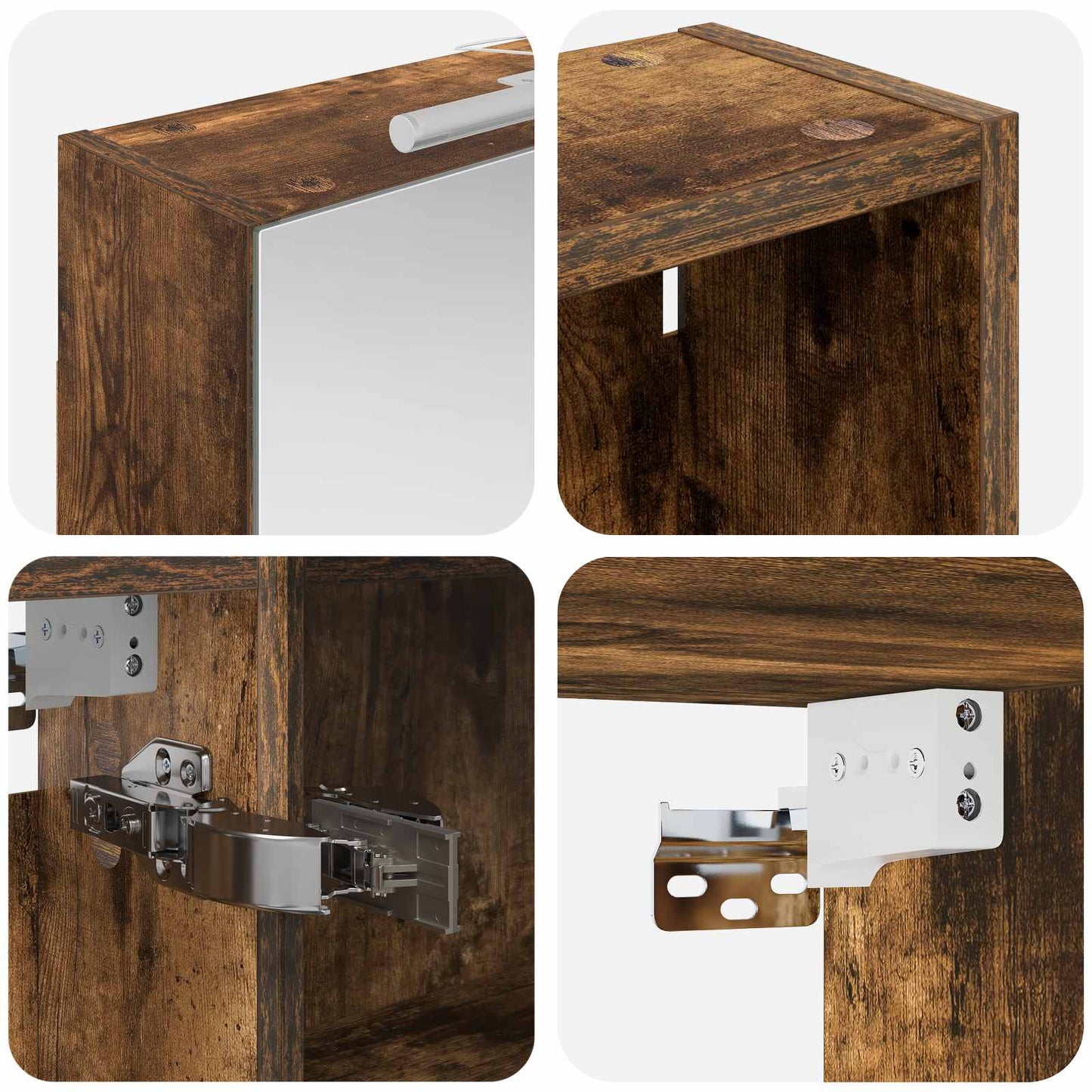 Set di Armadi da Bagno con lo scaffale 3 pcs 130 x 14,5 x 70 cm | homemem39