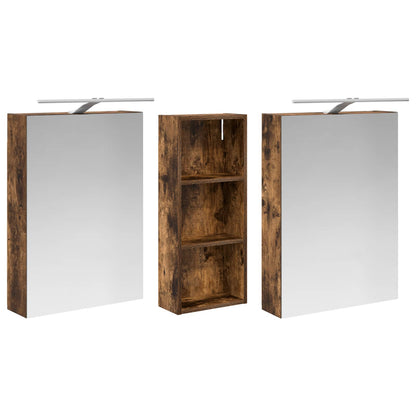 Set di Armadi da Bagno con lo scaffale 3 pcs 130 x 14,5 x 70 cm | homemem39