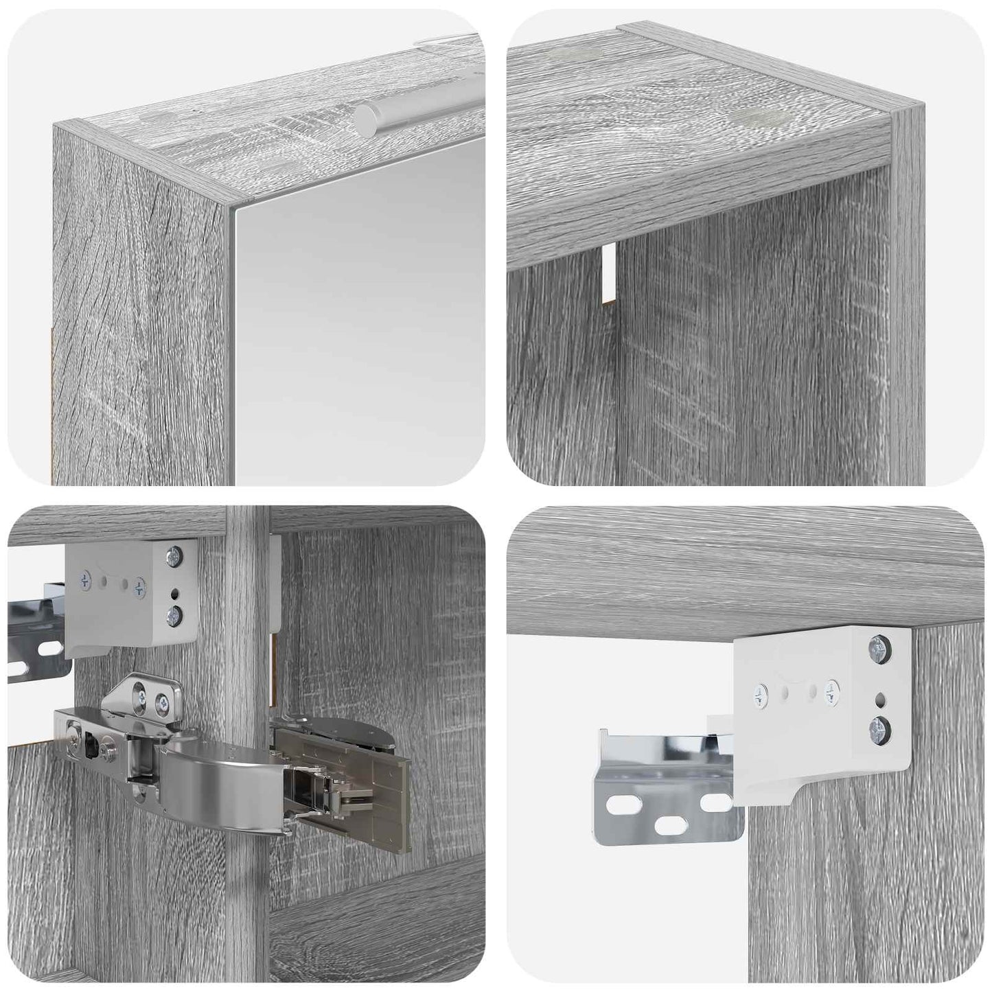 Set di Armadi da Bagno con lo scaffale 3 pcs 130 x 14,5 x 70 cm