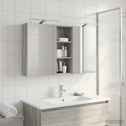 Set di Armadi da Bagno con lo scaffale 3 pcs 130 x 14,5 x 70 cm | homemem39
