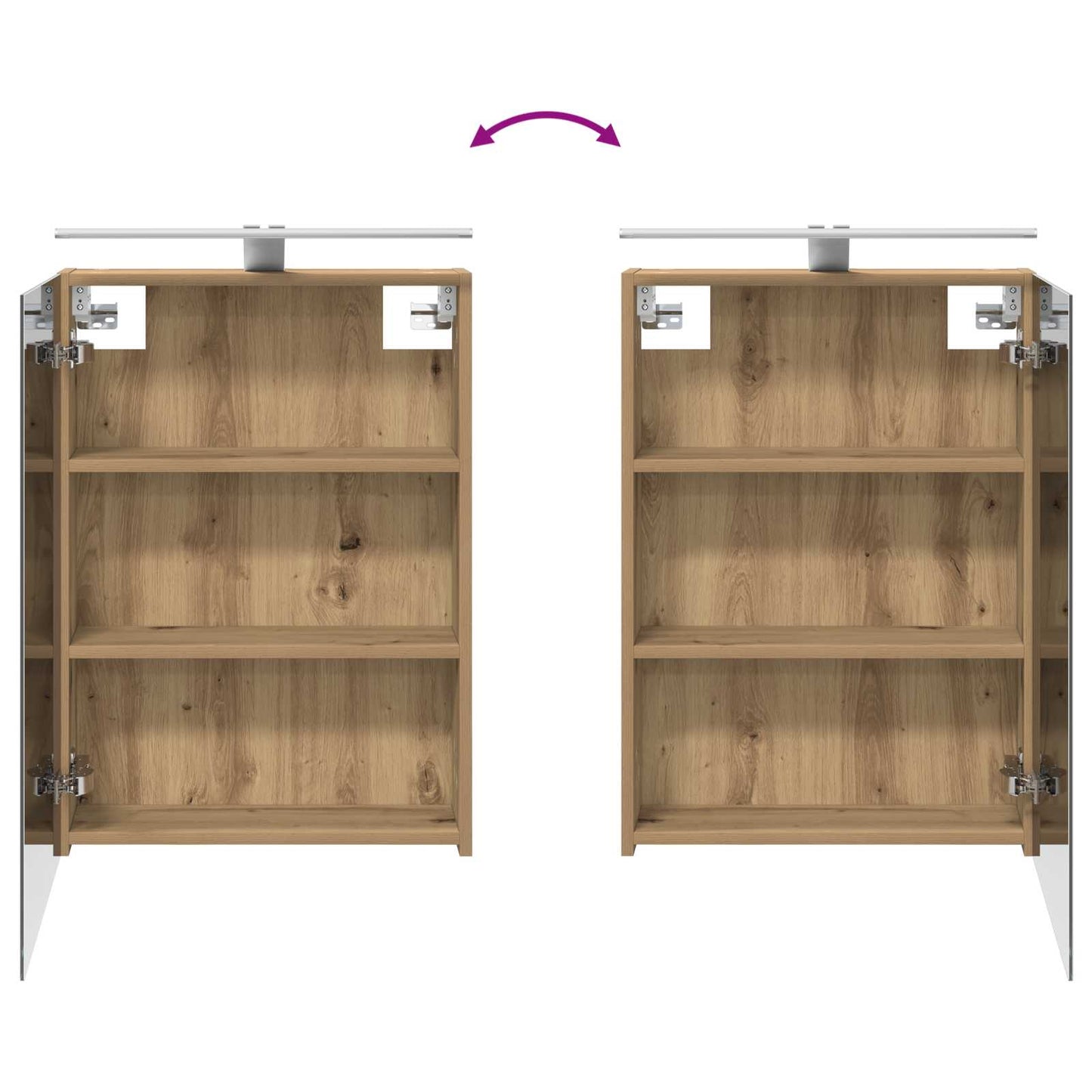 Set di Armadi da Bagno con lo scaffale 3 pcs 130 x 14,5 x 70 cm