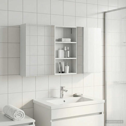 Set di Armadi da Bagno con lo scaffale 3 pcs 140 x 14,5 x 70 cm | homemem39
