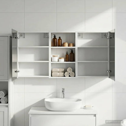 Set di Armadi da Bagno con lo scaffale 3 pcs 140 x 14,5 x 70 cm | homemem39