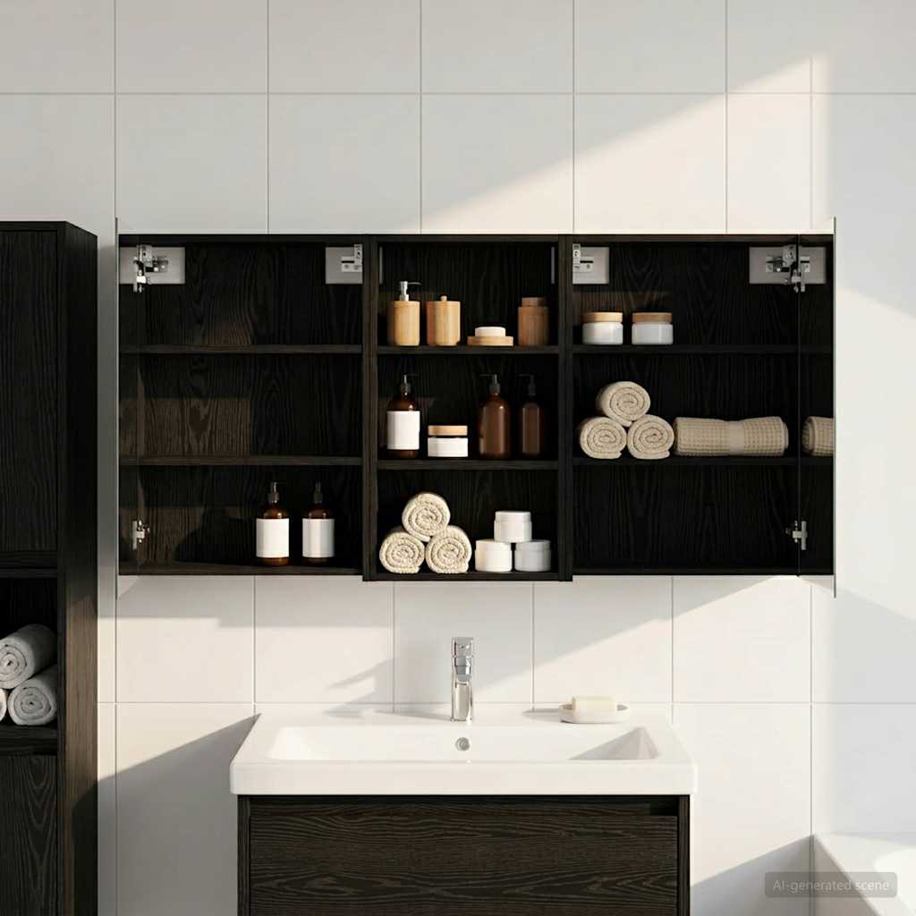 Set di Armadi da Bagno con lo scaffale 3 pcs 140 x 14,5 x 70 cm | homemem39