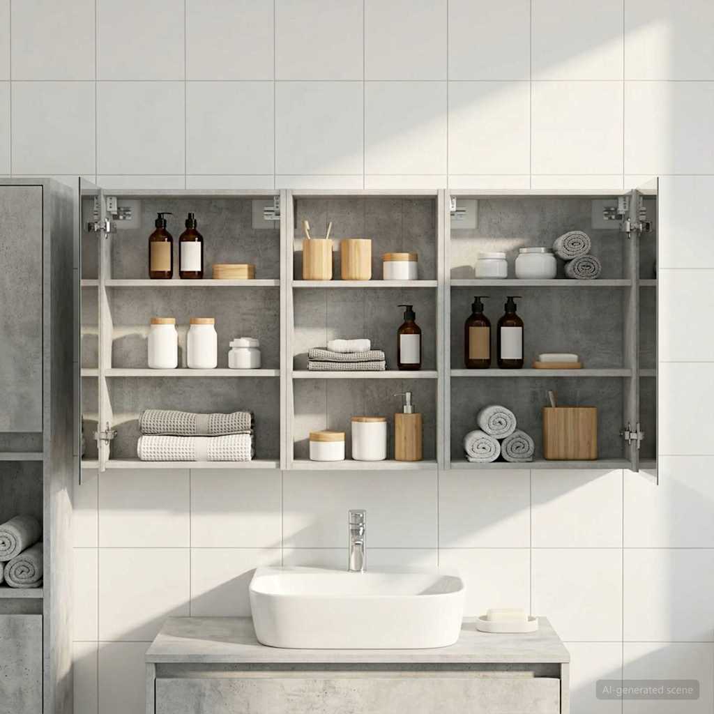 Set di Armadi da Bagno con lo scaffale 3 pcs 140 x 14,5 x 70 cm | homemem39