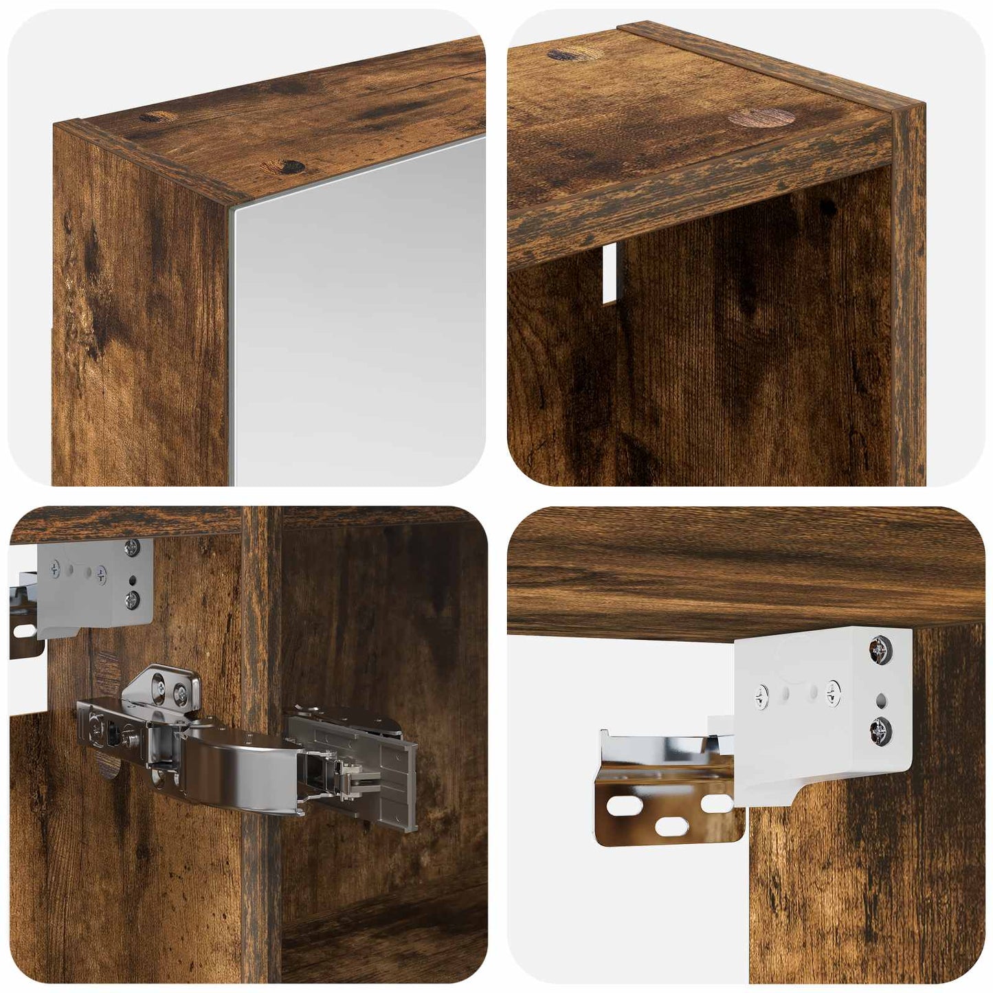 Set di Armadi da Bagno con lo scaffale 3 pcs 140 x 14,5 x 70 cm | homemem39