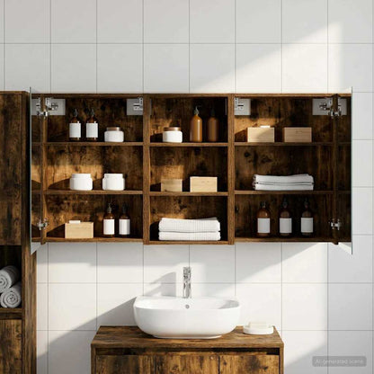 Set di Armadi da Bagno con lo scaffale 3 pcs 140 x 14,5 x 70 cm | homemem39