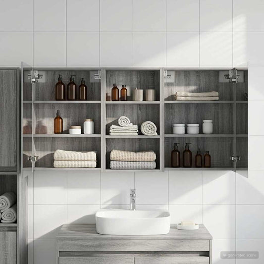 Set di Armadi da Bagno con lo scaffale 3 pcs 140 x 14,5 x 70 cm | homemem39