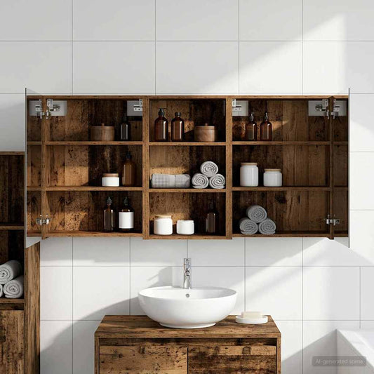 Set di Armadi da Bagno con lo scaffale 3 pcs 140 x 14,5 x 70 cm | homemem39