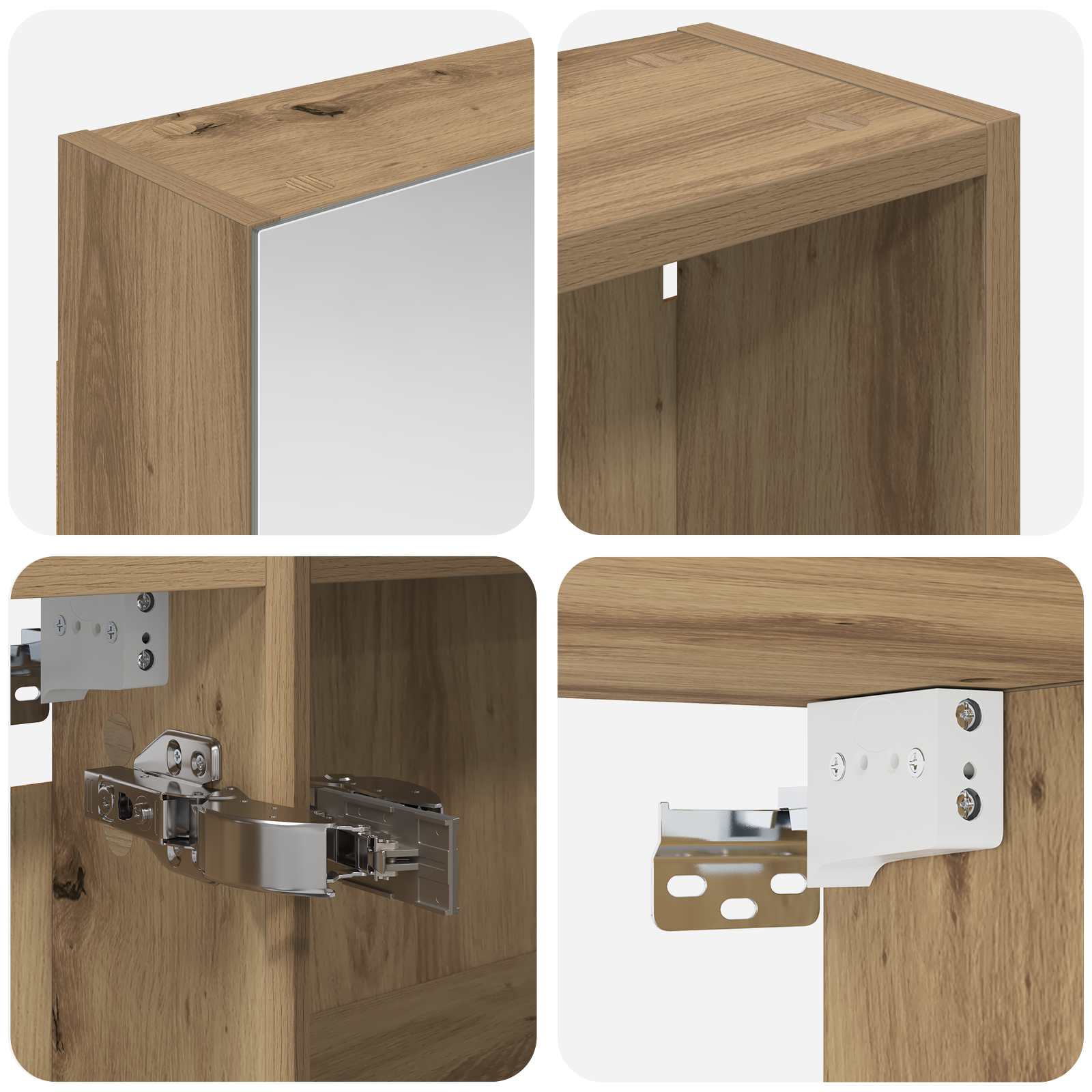 Set di Armadi da Bagno con lo scaffale 3 pcs 140 x 14,5 x 70 cm | homemem39