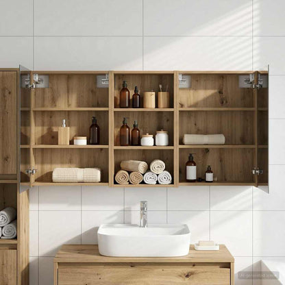 Set di Armadi da Bagno con lo scaffale 3 pcs 140 x 14,5 x 70 cm | homemem39