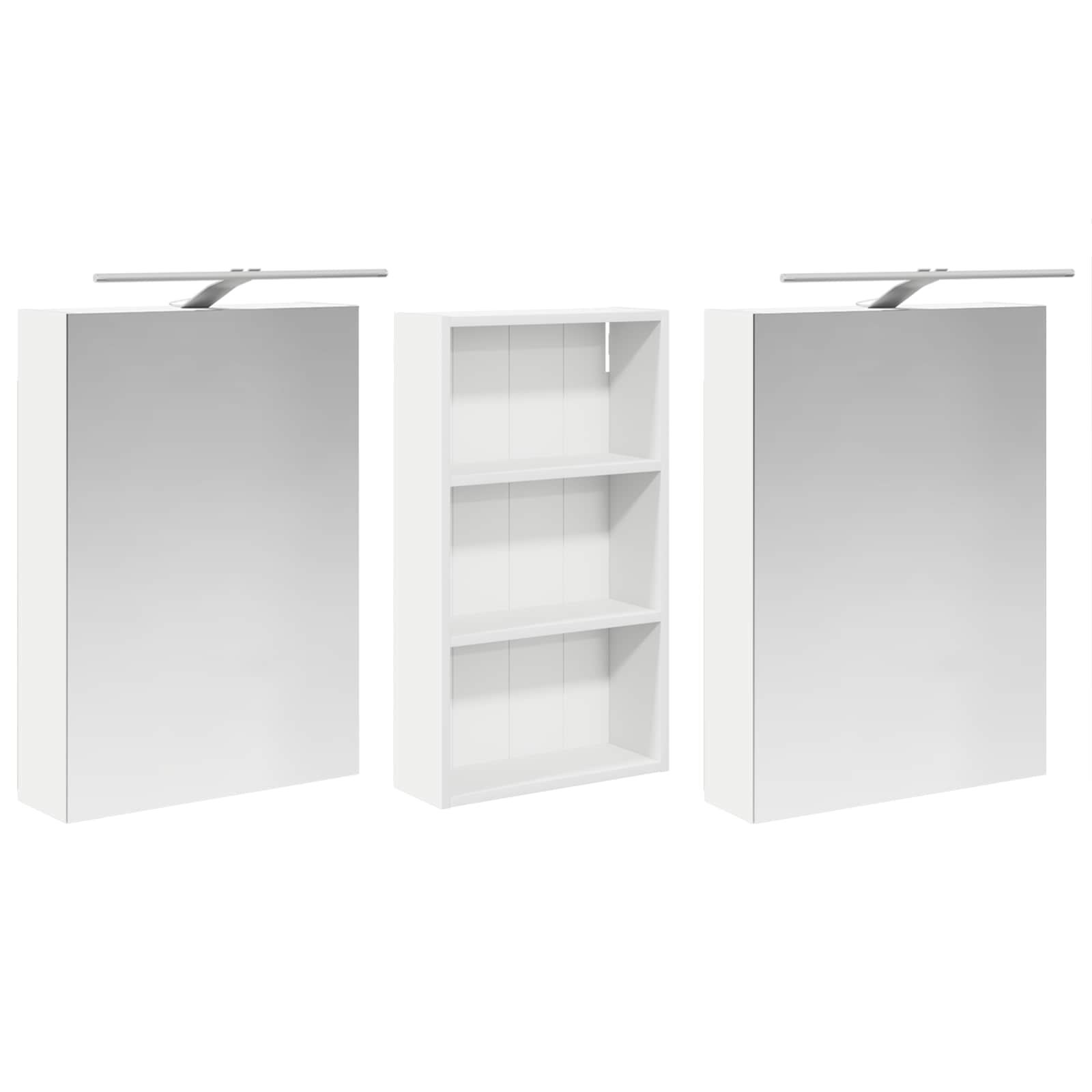 Set di Armadi da Bagno con lo scaffale 3 pcs 140 x 14,5 x 70 cm | homemem39
