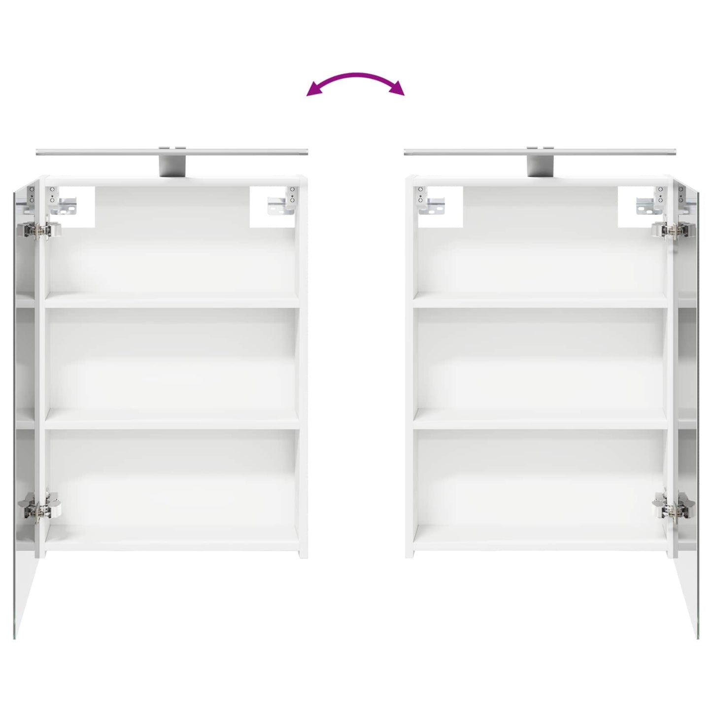 Set di Armadi da Bagno con lo scaffale 3 pcs 140 x 14,5 x 70 cm