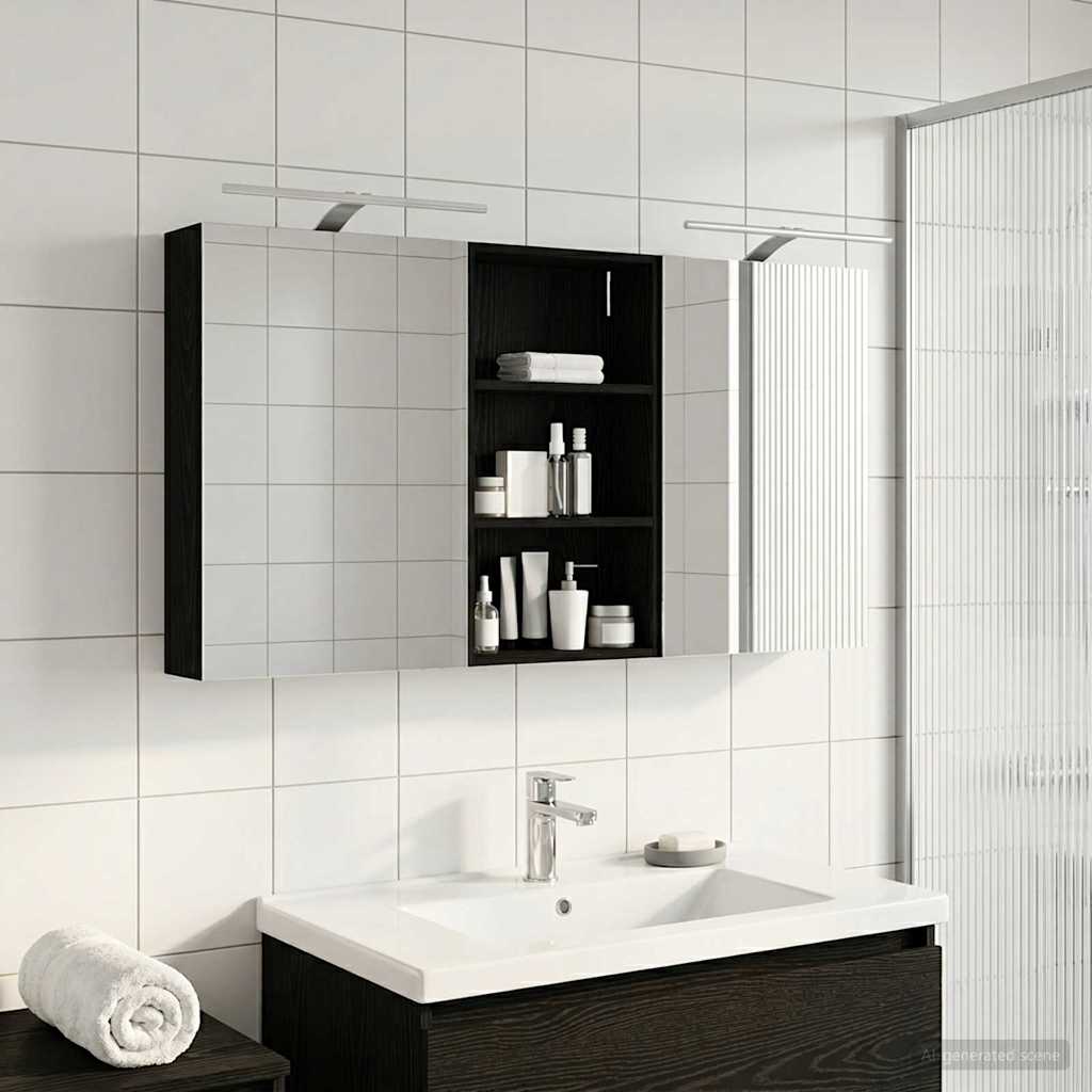 Set di Armadi da Bagno con lo scaffale 3 pcs 140 x 14,5 x 70 cm | homemem39
