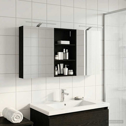 Set di Armadi da Bagno con lo scaffale 3 pcs 140 x 14,5 x 70 cm | homemem39