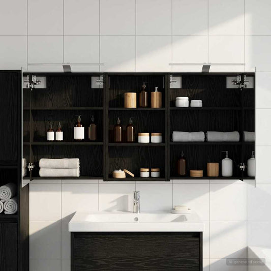 Set di Armadi da Bagno con lo scaffale 3 pcs 140 x 14,5 x 70 cm | homemem39