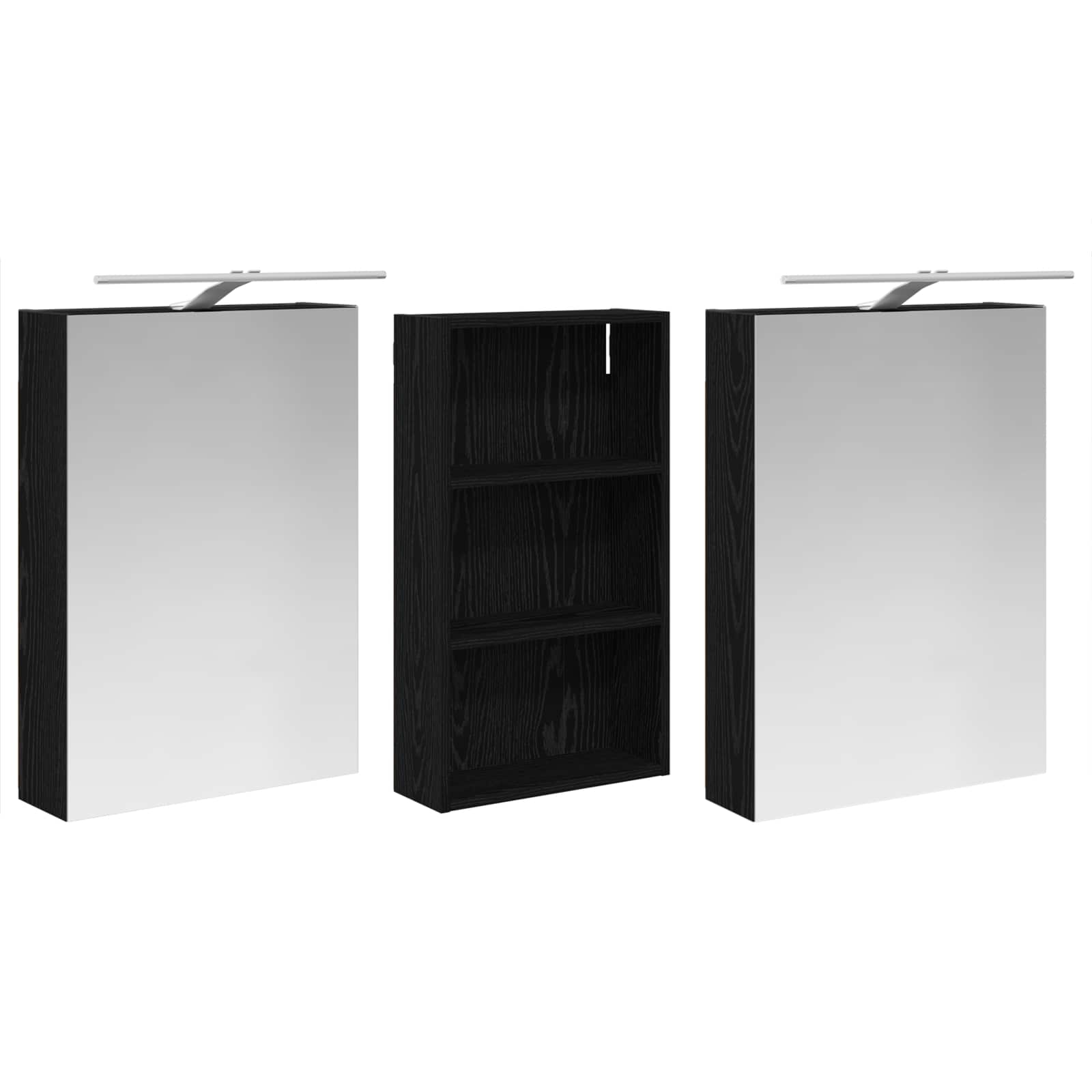 Set di Armadi da Bagno con lo scaffale 3 pcs 140 x 14,5 x 70 cm | homemem39