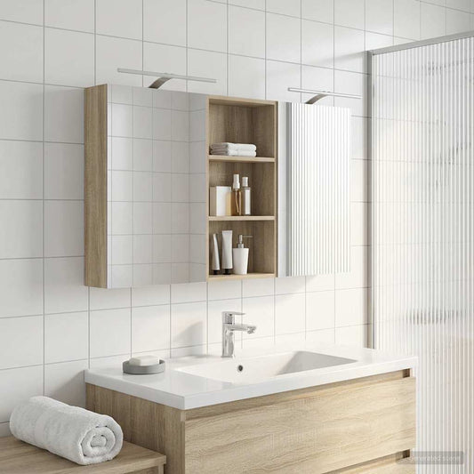 Set di Armadi da Bagno con lo scaffale 3 pcs 140 x 14,5 x 70 cm | homemem39