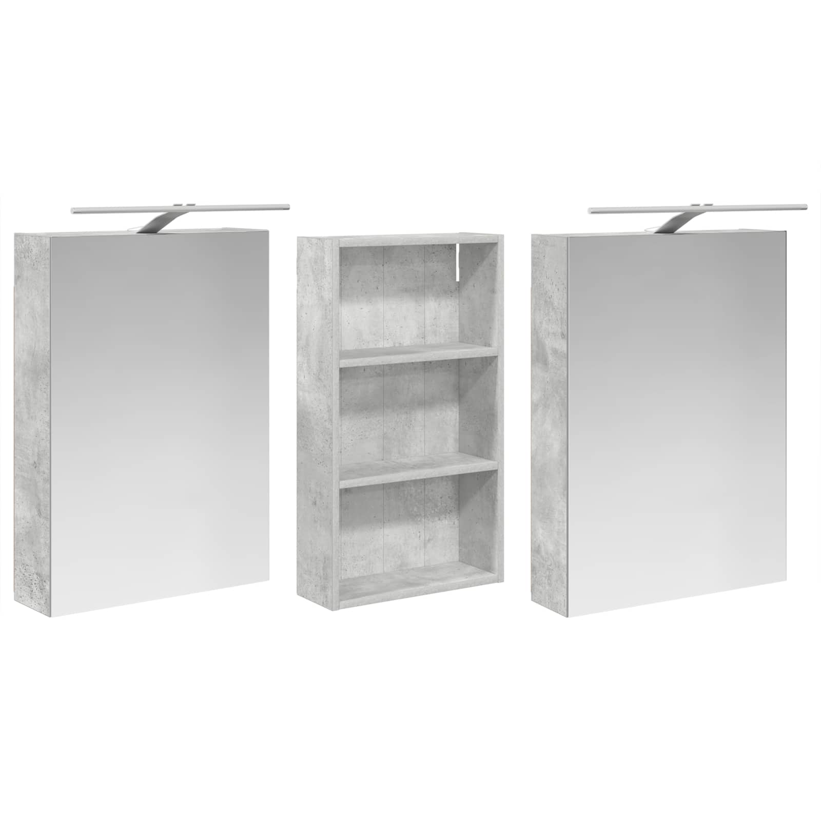 Set di Armadi da Bagno con lo scaffale 3 pcs 140 x 14,5 x 70 cm | homemem39