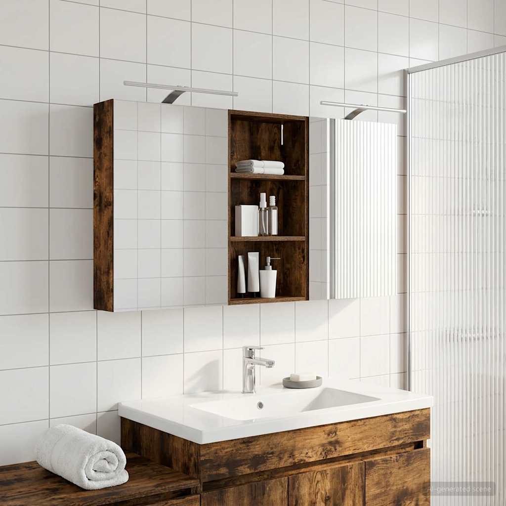 Set di Armadi da Bagno con lo scaffale 3 pcs 140 x 14,5 x 70 cm | homemem39