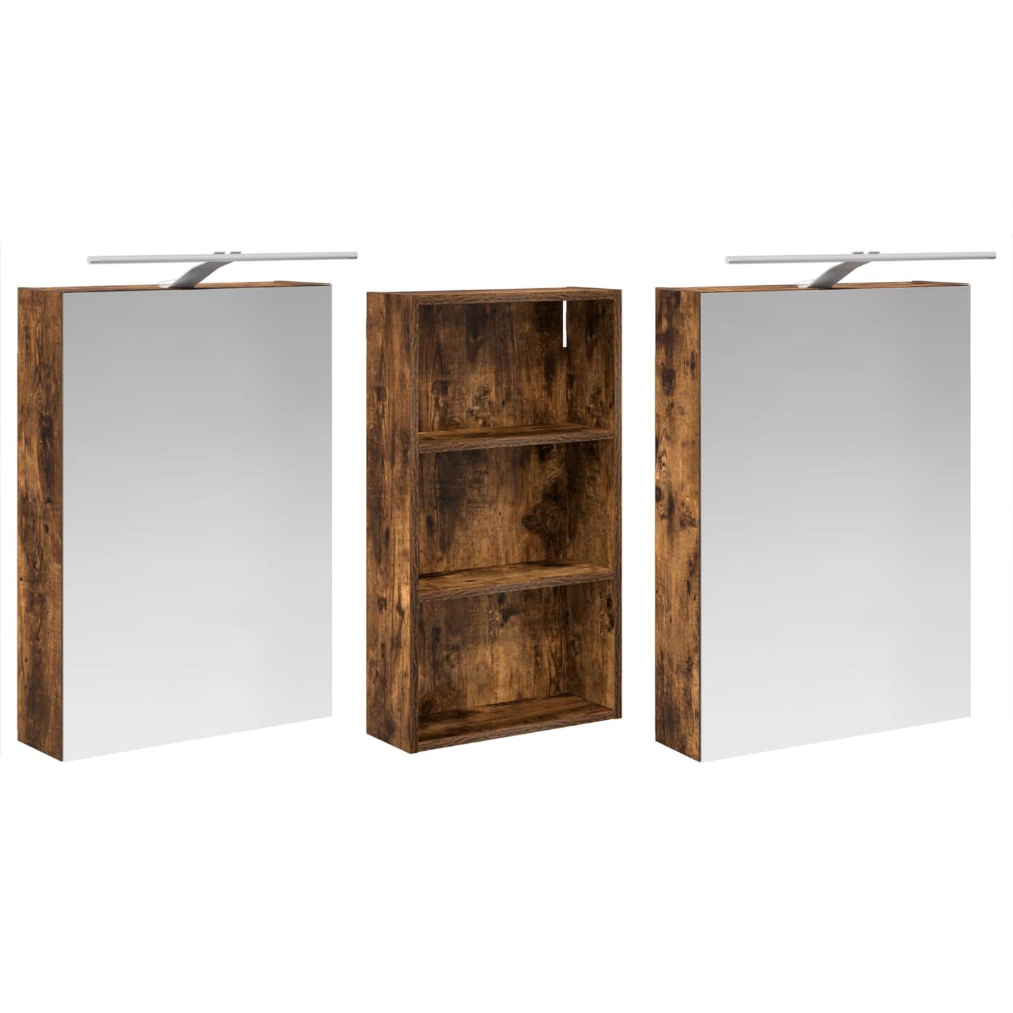 Set di Armadi da Bagno con lo scaffale 3 pcs 140 x 14,5 x 70 cm | homemem39